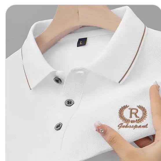 100% Premium PK Cotton Polo Shirt For Men's [White]