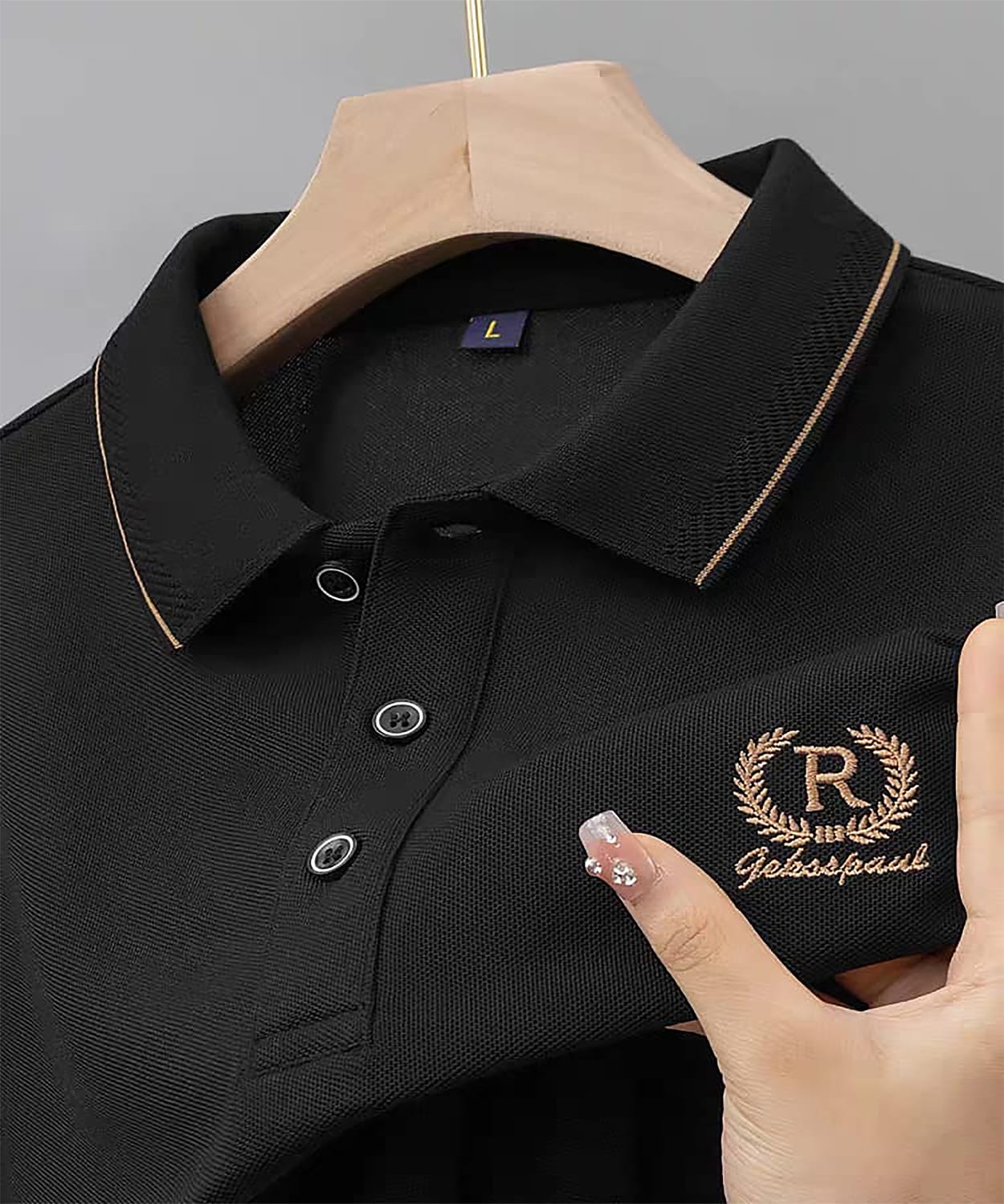 100% Premium PK Cotton Polo Shirt For Men's [Black]