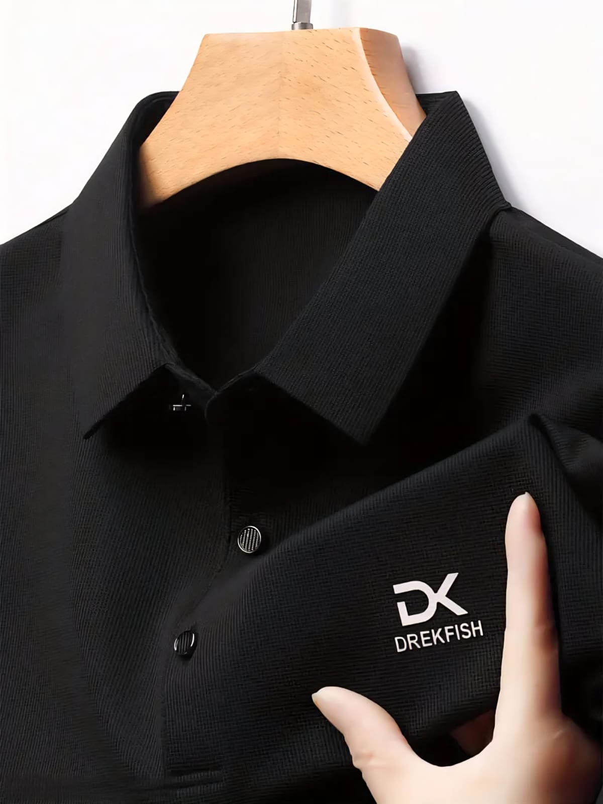 Ultra-Soft China Fabric Polo Shirt For Men's [DK-Black]
