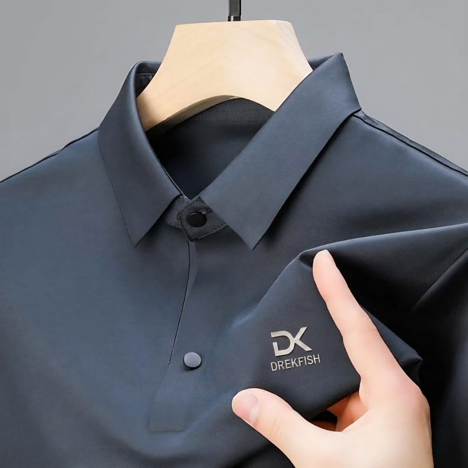 Ultra-Soft China Fabric Polo Shirt For Men's [DK-Ash]